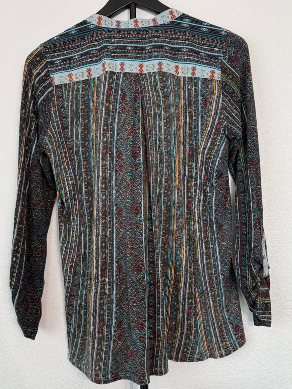 Anthropologie Tiny Devas Aztec Print Peasant Top Sequin Neckline Boho Size S - Picture 11 of 12